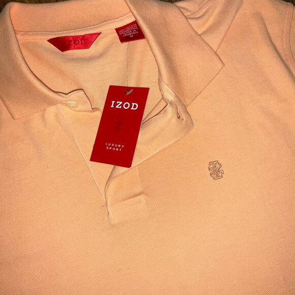 IZOD Polo – Orange Cotton Pique Shirt (Men’s M) - NWT - Picture 4 of 6